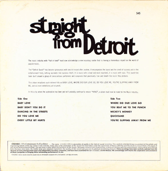 Unknown Artist - Straight From Detroit Via Nashville