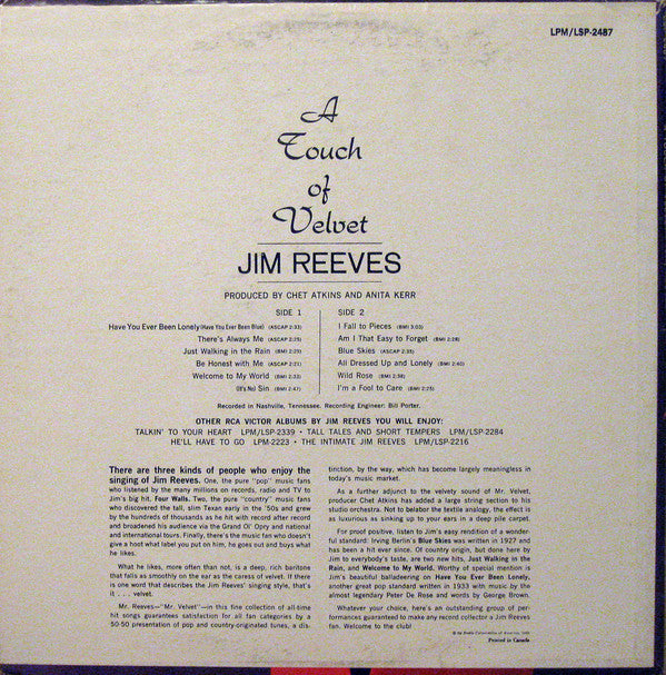Jim Reeves - A Touch Of Velvet