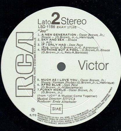 Oscar Brown Jr., Jean Pace, Sivuca - Joy (The Original Cast Recording)