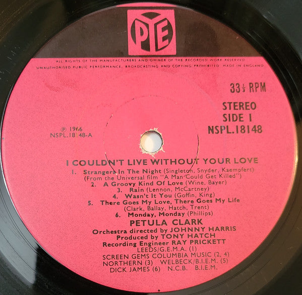 Petula Clark - I Couldn't Live Without Your Love