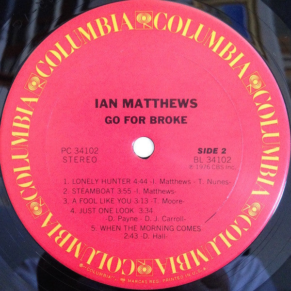 Iain Matthews - Go For Broke
