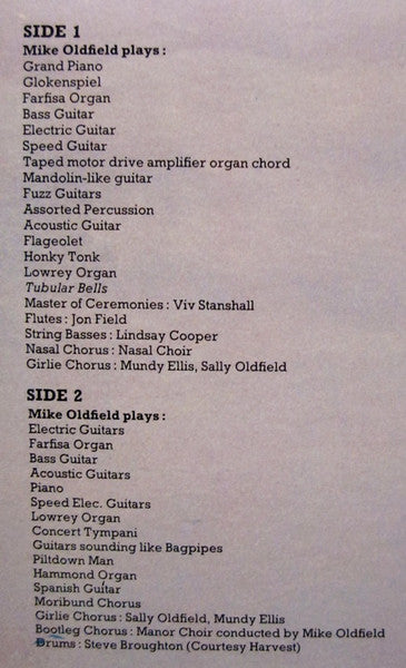 Tubular Bells - secondary