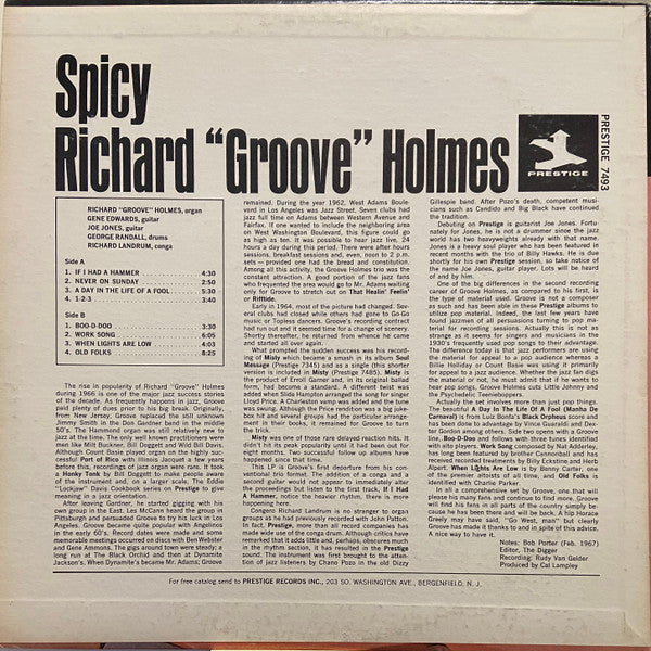 Richard "Groove" Holmes - Spicy