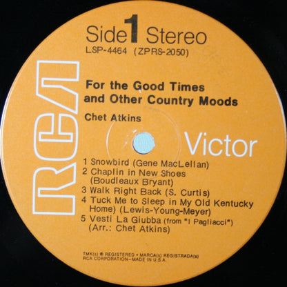 Chet Atkins - For The Good Times And Other Country Moods