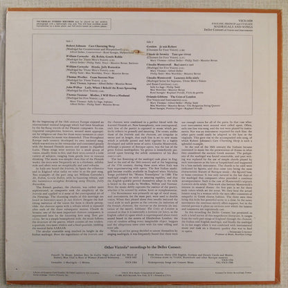 Deller Consort - English, French and Italian Madrigals and Songs