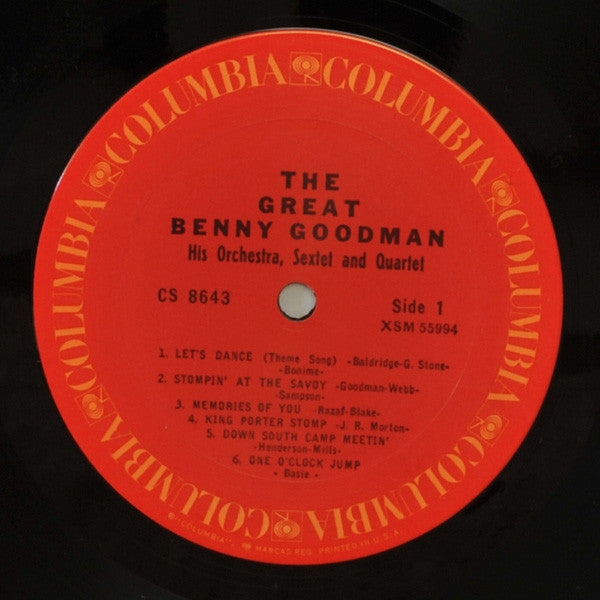 Benny Goodman, Benny Goodman And His Orchestra, The Benny Goodman Quartet, Benny Goodman Sextet - The Great Benny Goodman