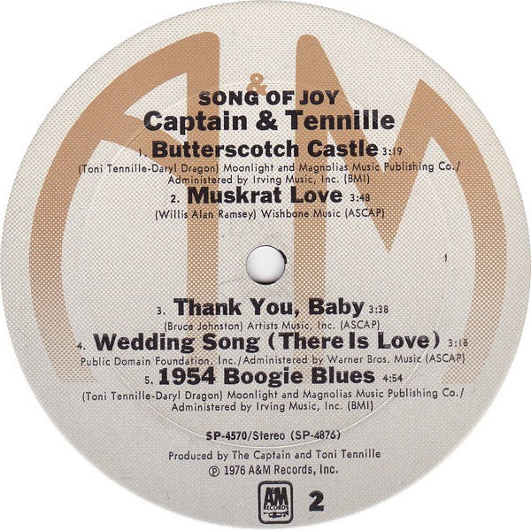Captain And Tennille - Song Of Joy