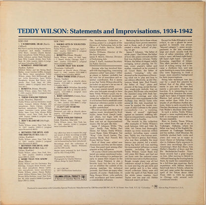 Statements And Improvisations, 1934-1942 - secondary