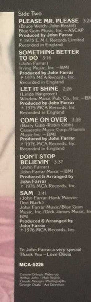 Olivia Newton-John's Greatest Hits - secondary