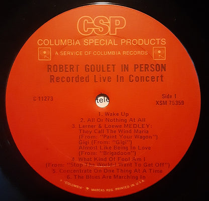 Robert Goulet In Person: Recorded Live In Concert - secondary