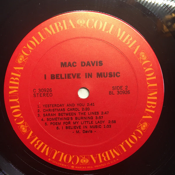 I Believe In Music - secondary