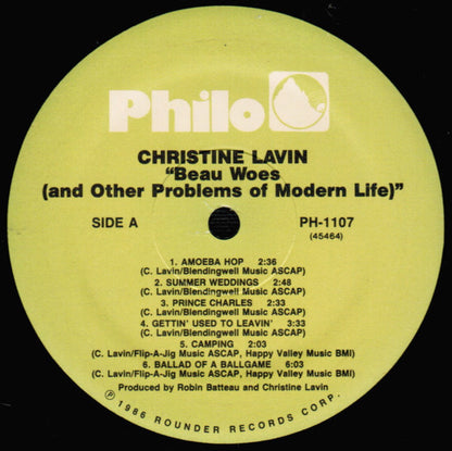 Christine Lavin - Beau Woes And Other Problems Of Modern Life