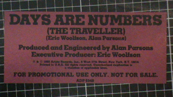 Days Are Numbers (The Traveller) - secondary
