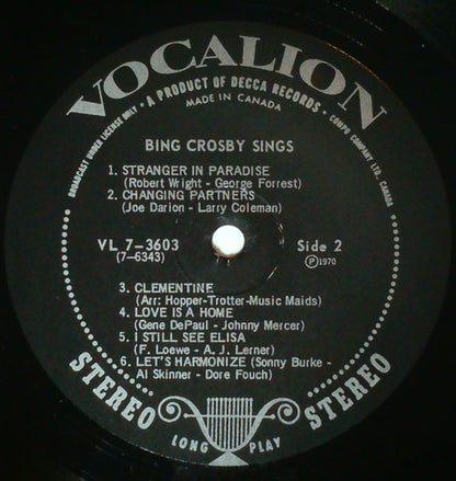 Bing Crosby Sings - secondary