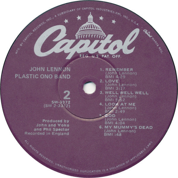 John Lennon / Plastic Ono Band - secondary