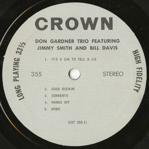 Don Gardner Trio Featuring Jimmy Smith & Bill Davis - secondary