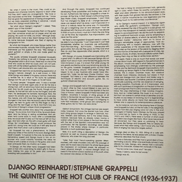 The Quintet Of The Hot Club Of France (1936-1937) Django Volume 1 - secondary