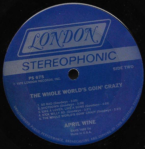 The Whole World's Goin' Crazy - secondary