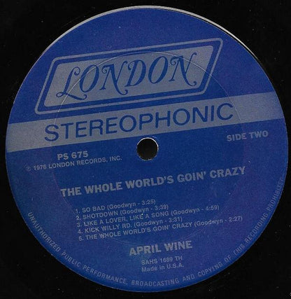 The Whole World's Goin' Crazy - secondary