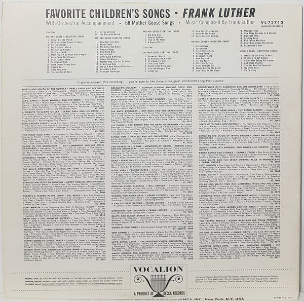 Favorite Children's Songs - 68 Mother Goose Songs - secondary
