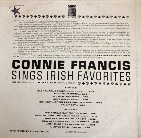 Connie Francis - Sings Irish Favorites