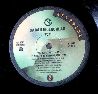 12" Single: Sarah McLachlan - Vox