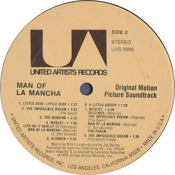 Mitch Leigh, Joe Darion, Peter O'Toole, Sophia Loren, James Coco - Man Of La Mancha (Original Motion Picture Soundtrack)