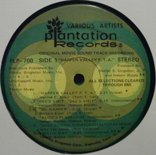 Various - Original Movie Soundtrack Recording: Harper Valley P.T.A.