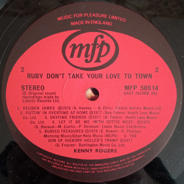 Kenny Rogers - Ruby Don't Take Your Love To Town