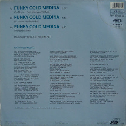 12" Single: Bayernpower - Funky Cold Medina (Ein Bayer In New York)