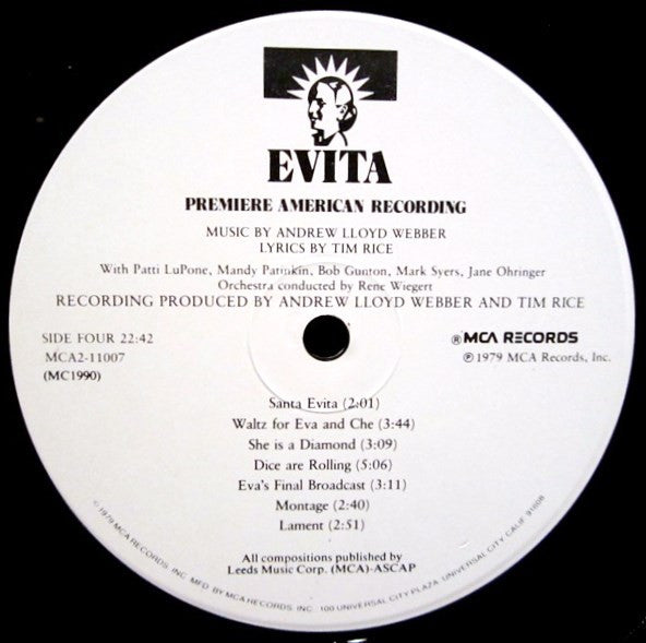 Evita: Premiere American Recording - secondary
