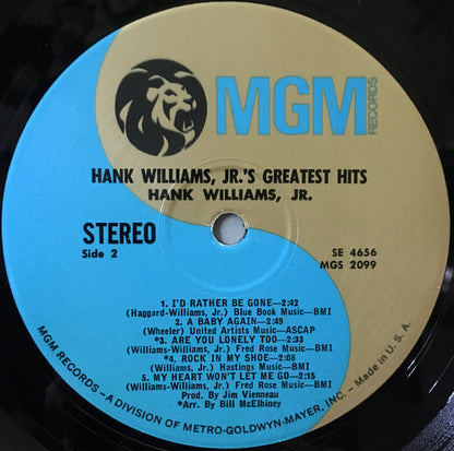 Hank Williams Jr Greatest Hits - secondary