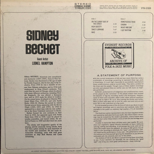 Sidney Bechet, Lionel Hampton - Sidney Bechet
