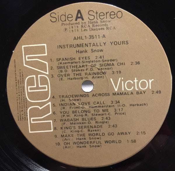 Hank Snow - Instrumentally Yours, Hank Snow