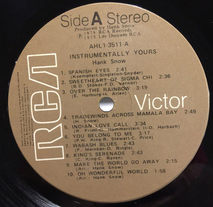 Hank Snow - Instrumentally Yours, Hank Snow