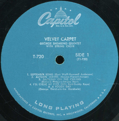The George Shearing Quintet - Velvet Carpet