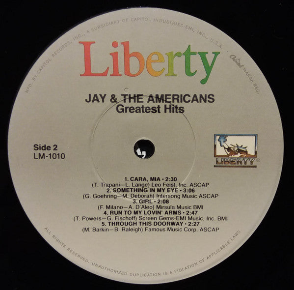 Jay And The Americans Greatest Hits - secondary