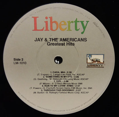 Jay And The Americans Greatest Hits - secondary