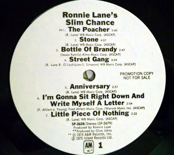 Ronnie Lane's Slim Chance - secondary