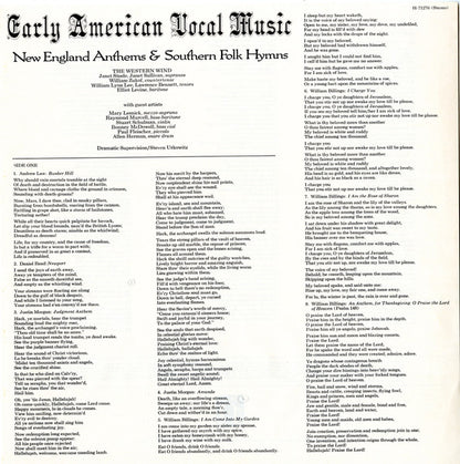 Early American Vocal Music: New England Anthems & Southern Folk Hymns - secondary