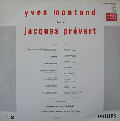 Yves Montand - Montand Chante Prévert