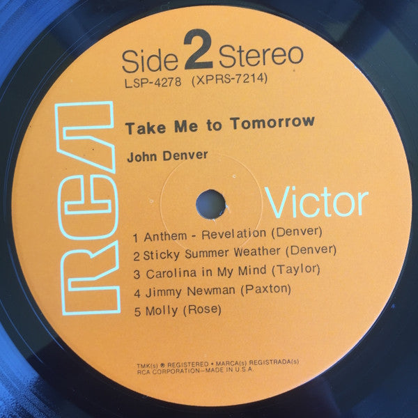 John Denver - Take Me To Tomorrow