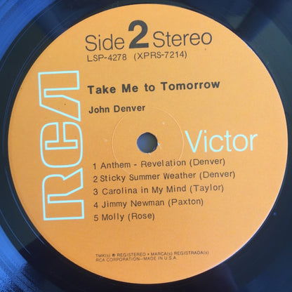 John Denver - Take Me To Tomorrow