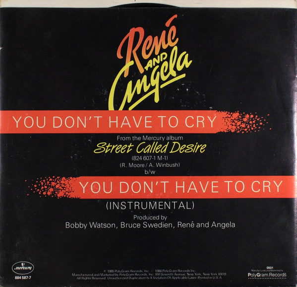 You Don't Have To Cry - secondary