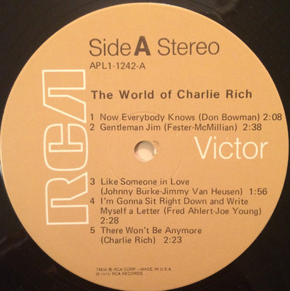 Charlie Rich - The World Of Charlie Rich / Now Everybody Knows