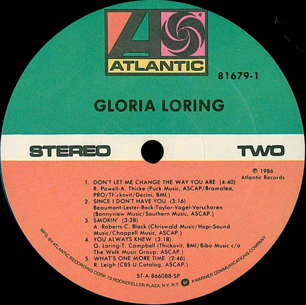 Gloria Loring - secondary