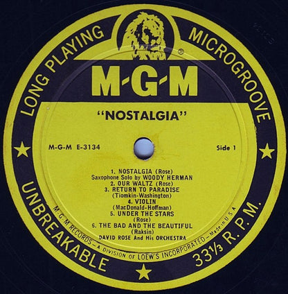 David Rose & His Orchestra - Nostalgia