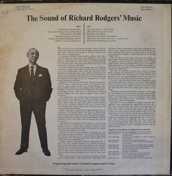 The Sound Of Richard Rodgers' Music - Great Hits From The Great White Way - secondary