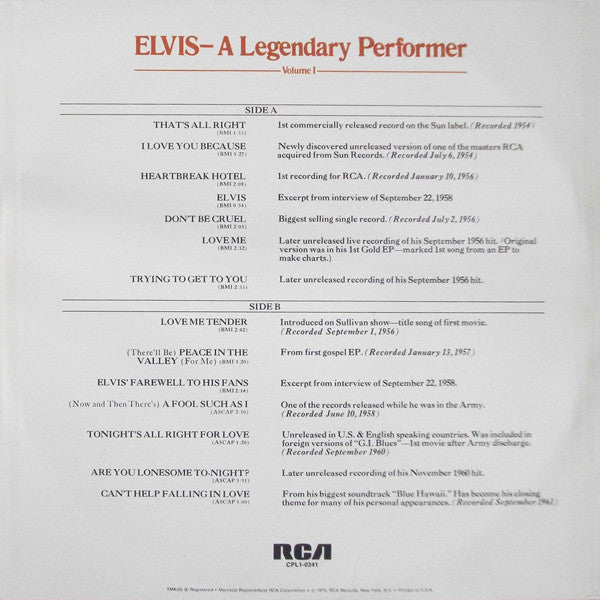 A Legendary Performer - Volume 1 - secondary
