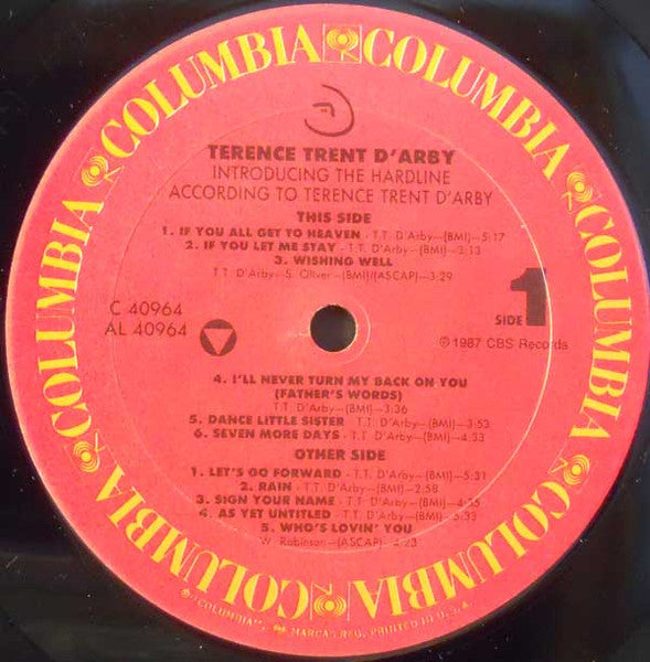 Terence Trent D'Arby - Introducing The Hardline According To Terence Trent D'Arby